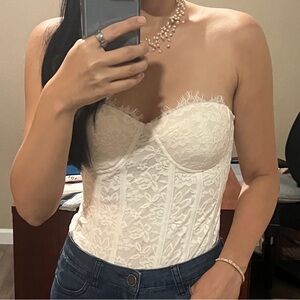 Sz.S Lace Bustier Top